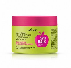 Satin Hair Сверкающие волосы Бальзам-кондиционер с яблочным уксусом для блеска и гладкости волос,300